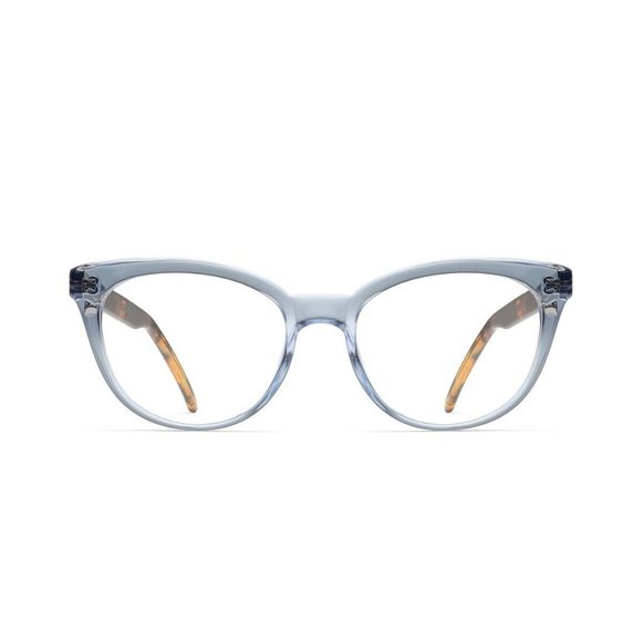 Robert Marc Nyc Eyeglasses Clear Blue Cat Eye Shape Size 54-21